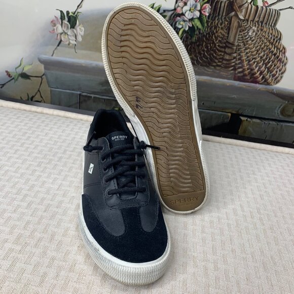 Sperry Top-Sider Womens Size 8 Black & White Memory Foam Casual Sneakers - Picture 6 of 7